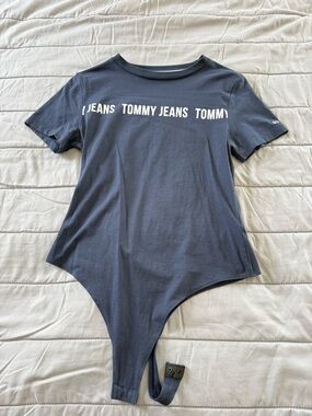 Tommy Hilfiger Navy Crewneck with Red & White Trim